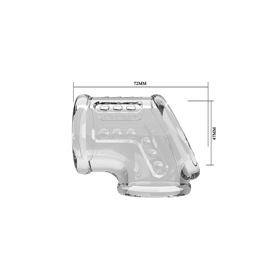 PRETTY LOVE - ANNEAU GAUFRAX PÉNIS TRANSPARENT COURT