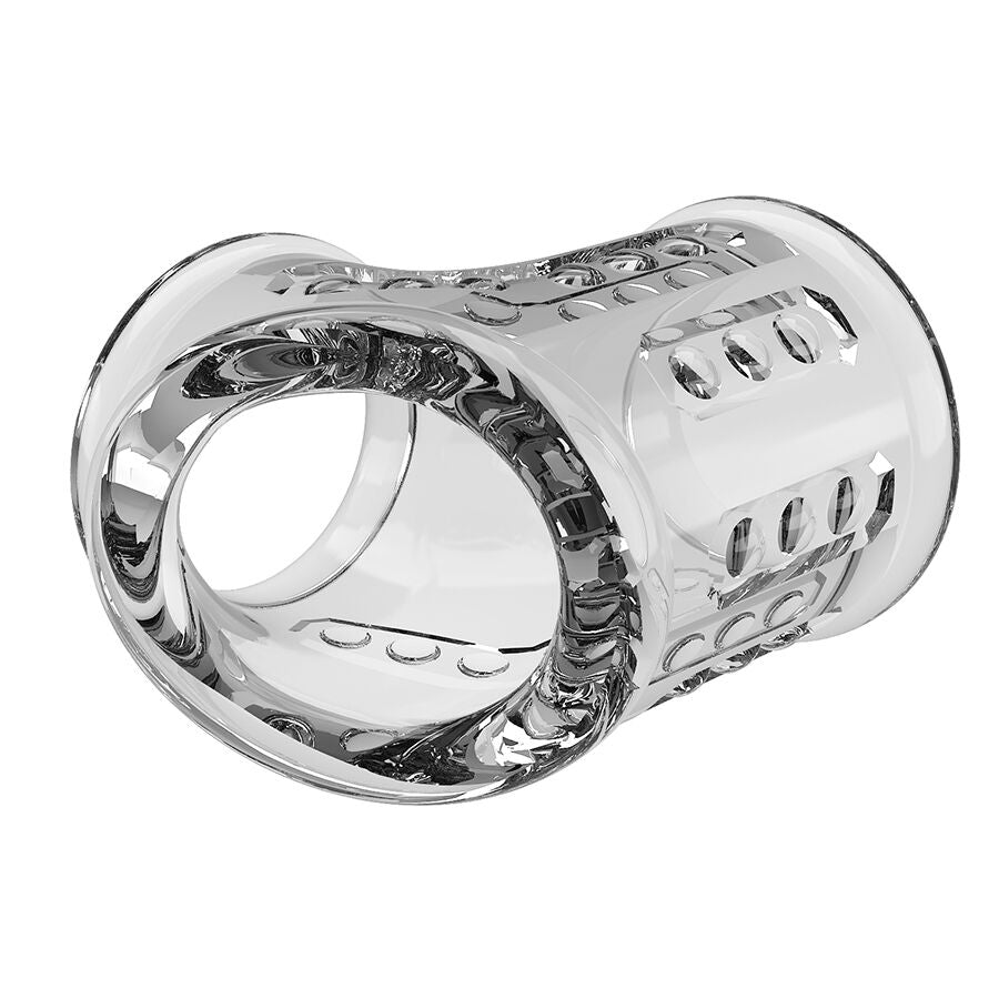 PRETTY LOVE - ANNEAU GAUFRAX PÉNIS TRANSPARENT COURT
