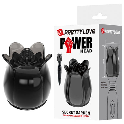 PRETTY LOVE - CABEZAL DE MASAJE NEGRO SECRET GARDEN
