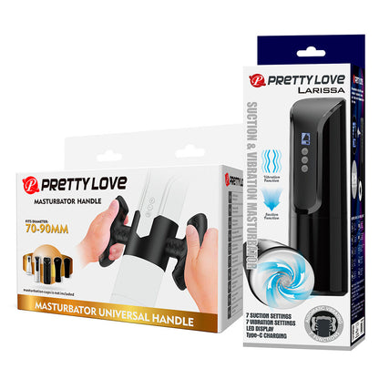PRETTY LOVE - MASTURBATEUR À SUCCION LARISSA AVEC VIBRATION + SUPPORT