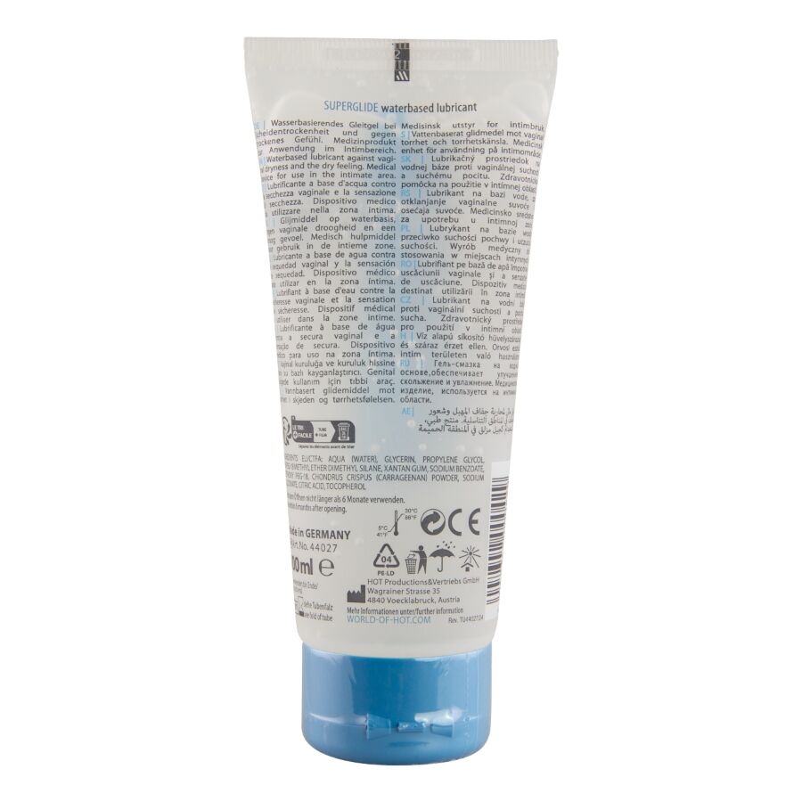 HOT - LUBRIFIANT PERSONNEL LIQUIDE HYDRATANT SUPERGLIDE À BASE D'EAU 100 ML