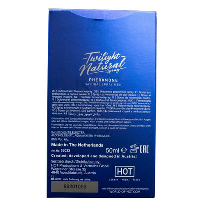 HOT - PHÉROMONES CRÉPUSCULAIRES SPRAY NATUREL HOMME 50 ML