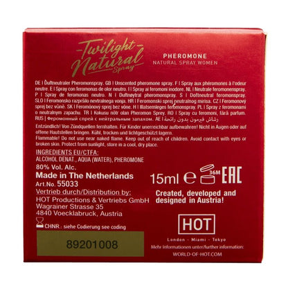 HOT - TWILIGHT PHEROMONE NATURAL WOMEN 15 ML