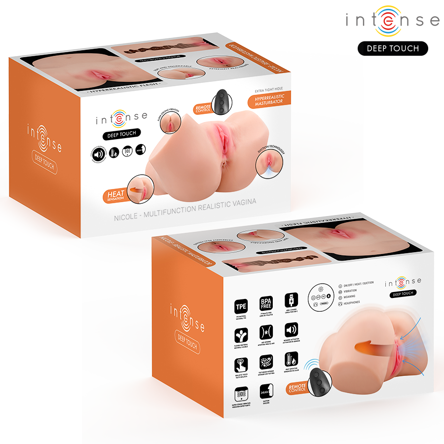 INTENSE DEEP TOUCH - NICOLE VAGINAL MASTURBATOR WITH SUCTION, HEAT, VIBRATION AND VOICE EFFECTS WITH REMOTE CONTROL 5.3 KG