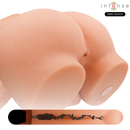 TOUCHER PROFOND INTENSE - TORSE RICHIE AVEC ANUS ET GODEMICHET RÉALISTE AVEC TÉLÉCOMMANDE À POUSSÉE ET VIBRATION 4.7 KG