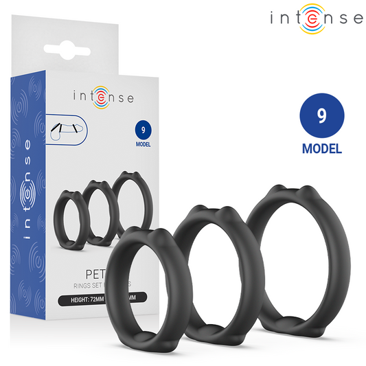 INTENSE - SET DE 3 ANILLOS PARA PENE PETER MODELO 9