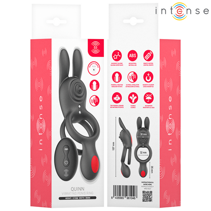 INTENSE - ANILLO VIBRADOR DOBLE CON CONTROL REMOTO QUINN