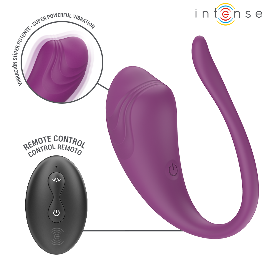 INTENSE - OLIVIA PURPLE VIBRATING EGG WITH REMOTE CONTROL