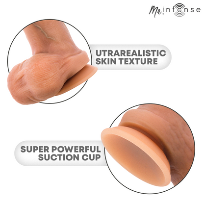 MR INTENSE - BRUCE S SILICONE DILDO WITH TESTICLES 17.8 CM -Ø- 4 CM