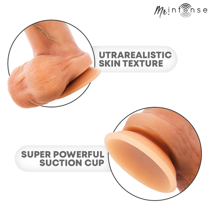 MR INTENSE - BRUCE M SILICONE DILDO WITH TESTICLES 20 CM -Ø- 4.5 CM