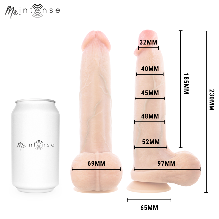 MR INTENSE - DILDO DE SILICONA BRUCE L 23 CM -Ø- 5.2 CM
