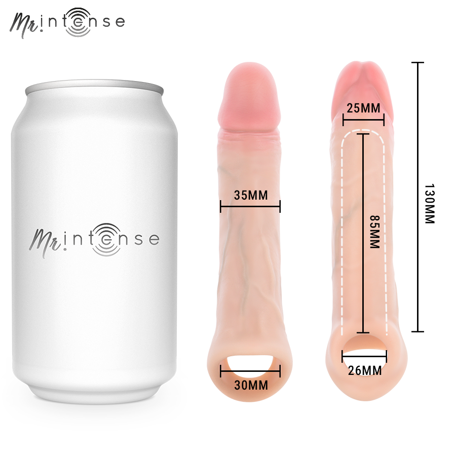 MR INTENSE - FUNDA PARA PENE DE SILICONA SIMON S 13 CM -Ø- 4 CM