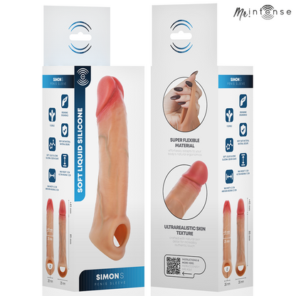 MR INTENSE - FUNDA PARA PENE DE SILICONA SIMON S 13 CM -Ø- 4 CM