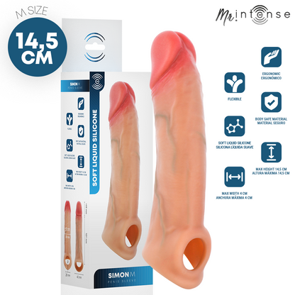 MR INTENSE - SIMON M GAINE DE PÉNIS EN SILICONE 14,5 CM -Ø- 4 CM