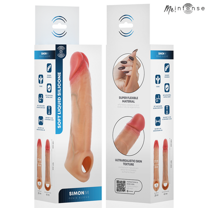 MR INTENSE - SIMON M GAINE DE PÉNIS EN SILICONE 14,5 CM -Ø- 4 CM