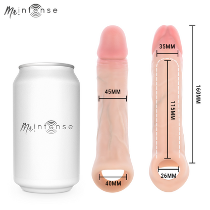 MR INTENSE - ARNOLD L ULTRA-REALISTIC VIBRATING PENIS SLEEVE REMOTE CONTROL 16 CM -Ø- 4.5 CM