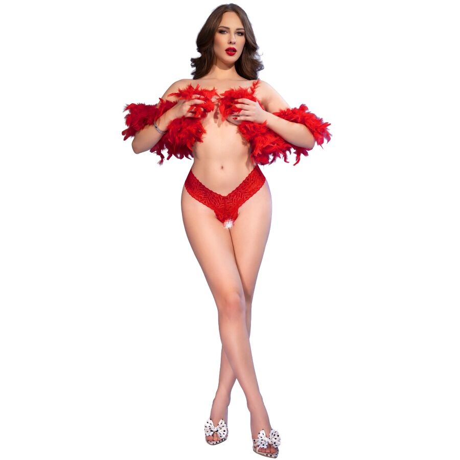 CHILIROSE - CR 4885 OPEN-CROTCH THONGS