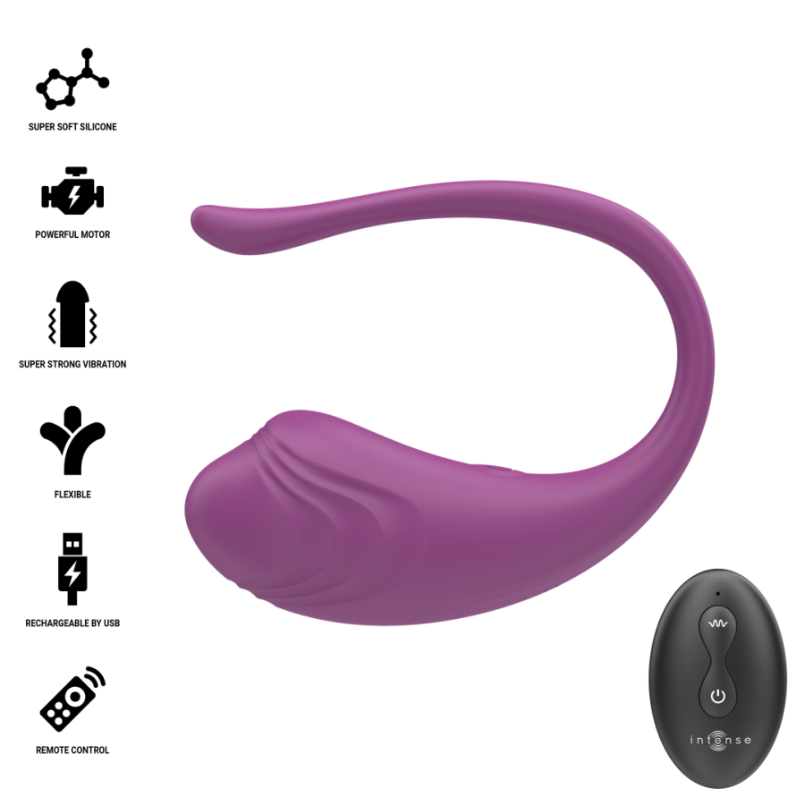 INTENSE - OLIVIA PURPLE VIBRATING EGG WITH REMOTE CONTROL