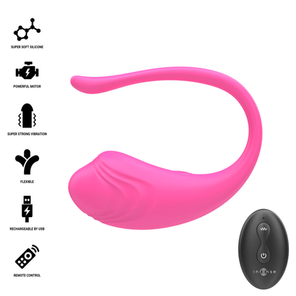 INTENSE - OLIVIA PINK VIBRATING EGG WITH REMOTE CONTROL