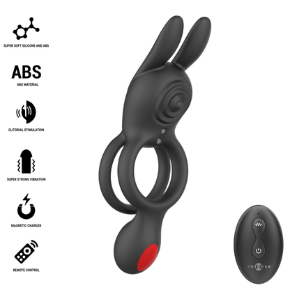 INTENSE - ANILLO VIBRADOR DOBLE CON CONTROL REMOTO QUINN