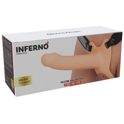DÉSIR CACHÉ - GAINE DE PÉNIS INFERNO STRAP-ON SILICONE 18 CM