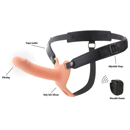 HIDDEN DESIRE - INFERNO VIBRATING PENIS SLEEVE STRAP-ON  16 CM