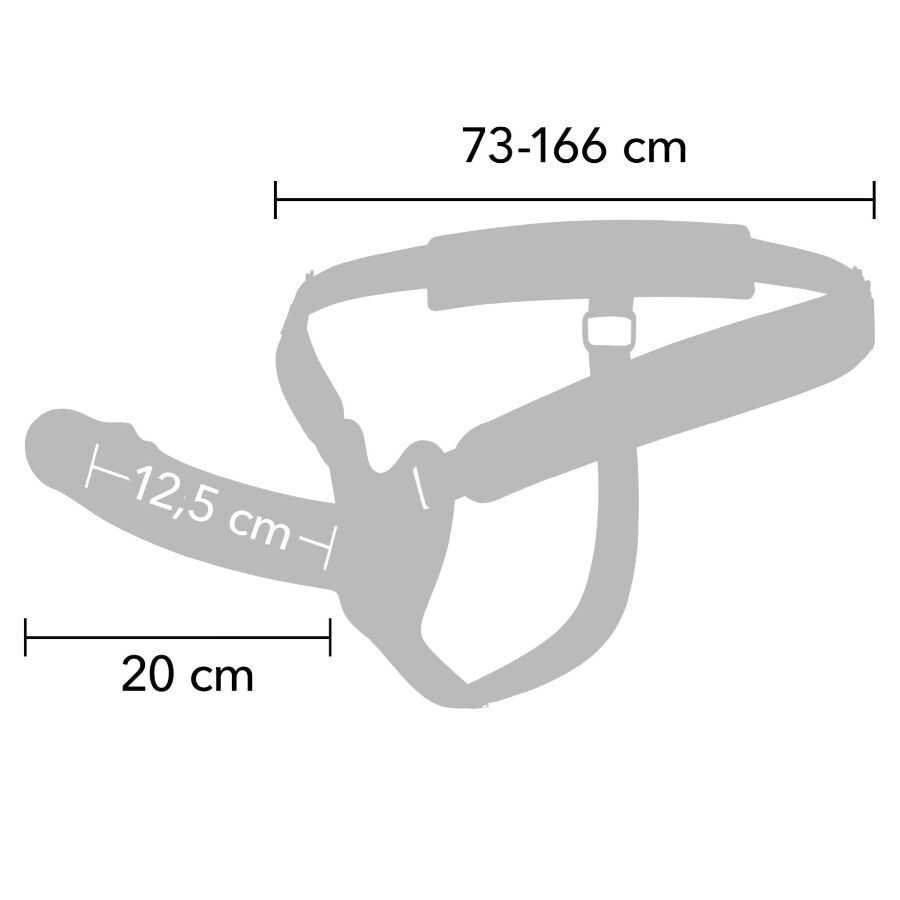 DÉSIR CACHÉ - GODEMICHON GAINE DE PÉNIS INFERNO AVEC SANGLE 20 CM