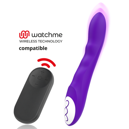 GALATEA - VIBRADOR DANTE PÚRPURA + CONTROL REMOTO WATCHME