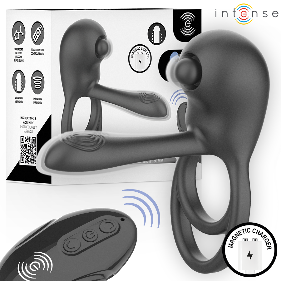 INTENSE - SPIKE REMOTE CONTROL VIBRATING PENIS RING
