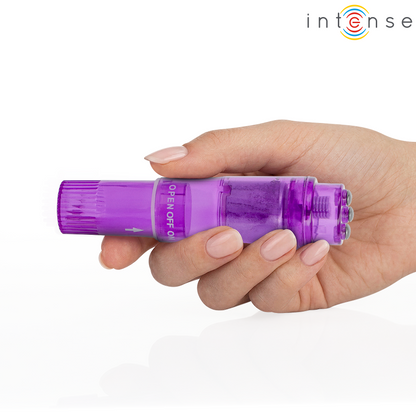 INTENSE - KURT MINI MASSAGER WITH 4 INTERCHANGEABLE HEADS PURPLE