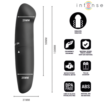 INTENSE - PHIL G-SPOT VIBRATOR BLACK 13 CM