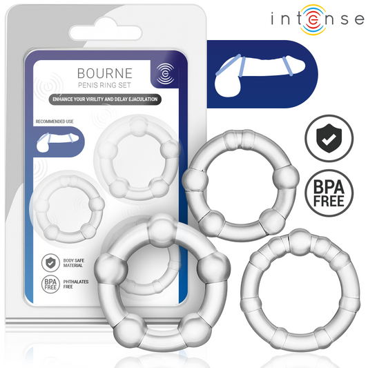 INTENSE - SET DE 3 ANILLOS PENEANOS BOURNE
