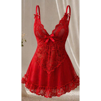 LIVCO CORSETTI FASHION - NUIT SET T-SHIRT + RED PANTY 2028 S/M
