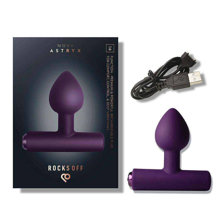 ROCKS-OFF - NOVA ASTRYX RECHARGEABLE PREMIUM & POWERFUL ANAL PLUG 16 FUNCTION