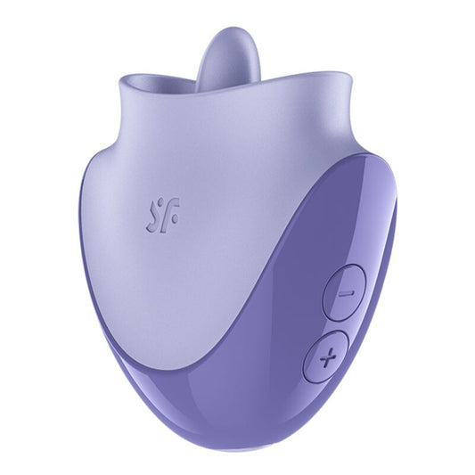SATISFYER - TONGUE DANCER CLITORAL STIMULATOR WITH VIBRATION AND PULSATIONS LILAC
