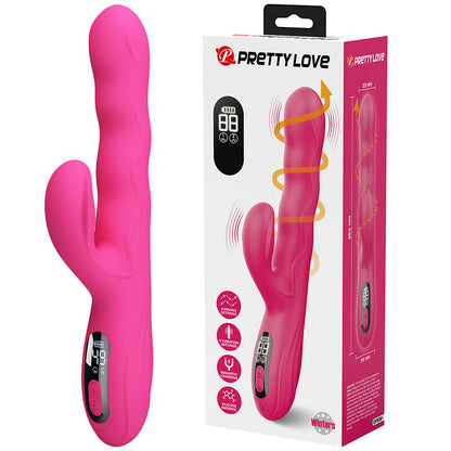 PRETTY LOVE - VIBROMASSEUR LAPIN MULTIFONCTION WINTERS AVEC AFFICHAGE LED ROSE