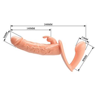 BAILE - CHARLOTTE HOLLOW DOUBLE PENETRATION STRAP-ON FLESH