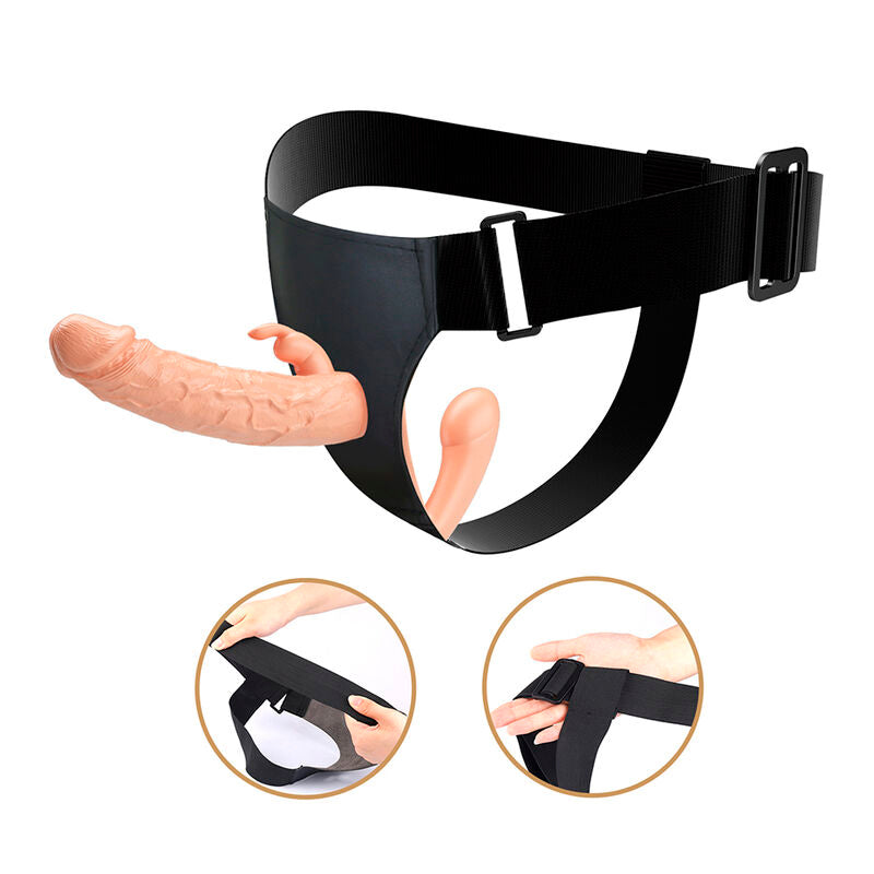 BAILE - CHARLOTTE HOLLOW DOUBLE PENETRATION STRAP-ON FLESH