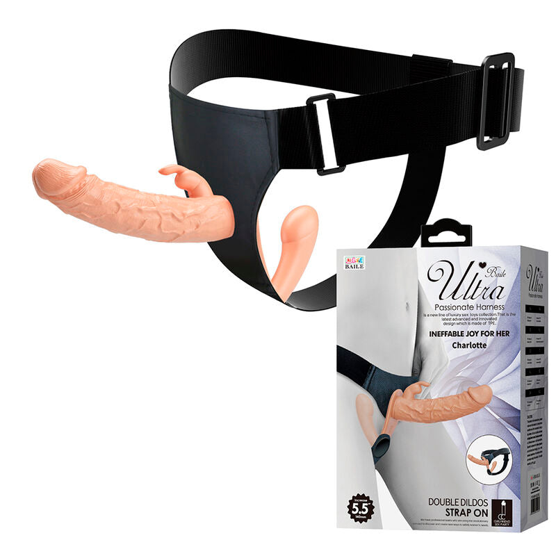 BAILE - CHARLOTTE HOLLOW DOUBLE PENETRATION STRAP-ON FLESH