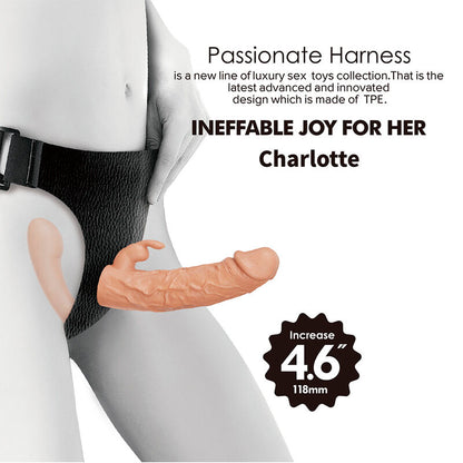 BAILE - CHARLOTTE HOLLOW DOUBLE PENETRATION STRAP-ON FLESH