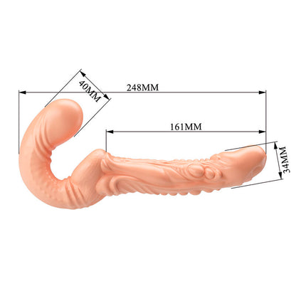 BAILE - EMMA TEXTURED DOUBLE PENETRATION STRAP-ON FLESH