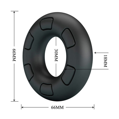 CRAZY BULL - BERTRAM SUPER SOFT SILICONE COCK RING BLACK