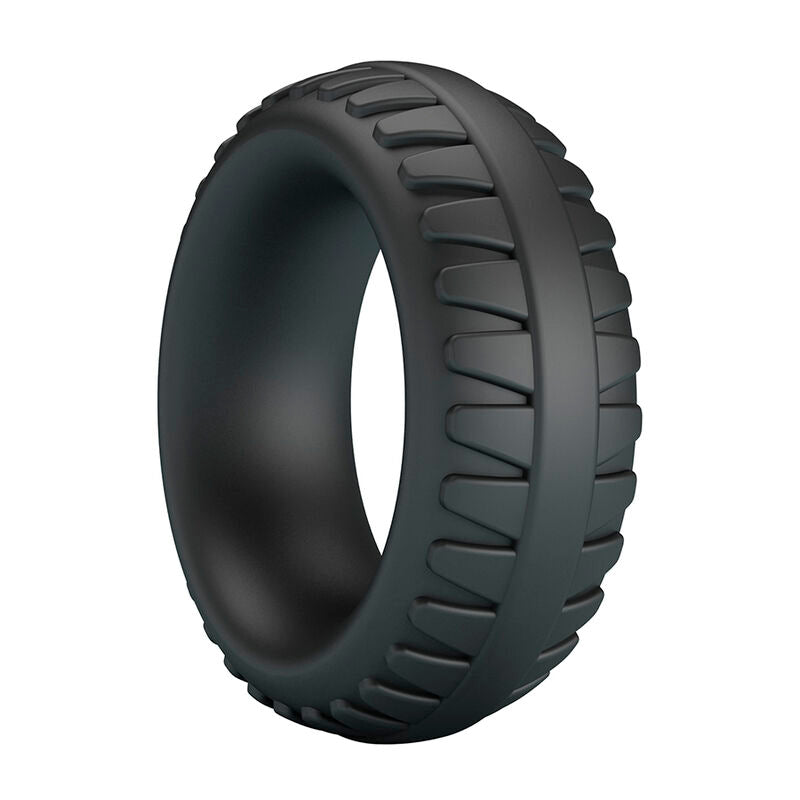 CRAZY BULL - ANILLO PARA PENE DE SILICONA TEXTURIZADA MERRITT NEGRO