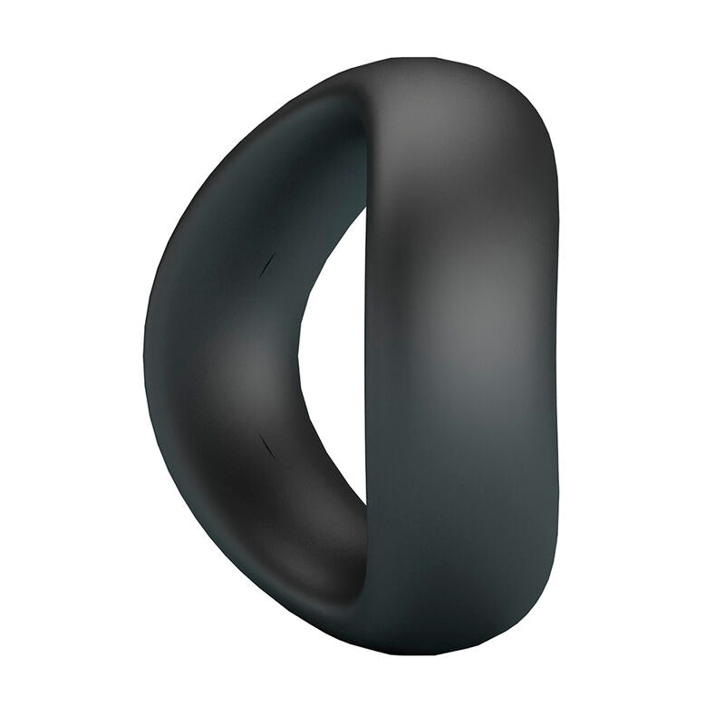 CRAZY BULL - ANILLO PARA PENE ERGONÓMICO DE SILICONA VALEN NEGRO