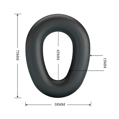 CRAZY BULL - VESPER SUPER SOFT SILICONE COCK RING BLACK