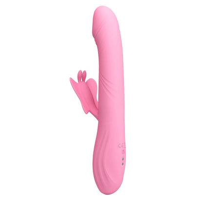 PRETTY LOVE - BELLA RABBIT VIBRATOR WITH BUTTERFLY STIMULATION AND LED PINK