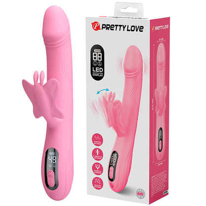 PRETTY LOVE - BELLA RABBIT VIBRATOR WITH BUTTERFLY STIMULATION AND LED PINK