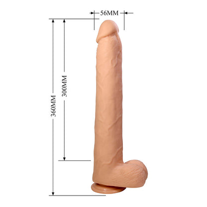 PRETTY LOVE - DANY FLEXIBLE REALISTIC DILDO WITH SUCTION CUP 36 CM -Ø- 5.6 CM