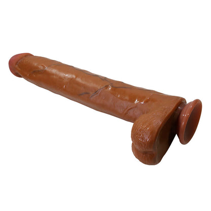 PRETTY LOVE - DANY REALISTIC FLEXIBLE DILDO WITH SUCTION CUP 36 CM -Ø- 5.6 CM BROWN