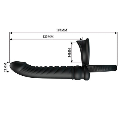 PRETTY LOVE - MERRITT ANAL VIBRATOR WITH RING AND VIBRATION BLACK